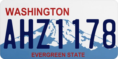 WA license plate AHZ1178