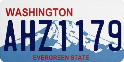 WA license plate AHZ1179