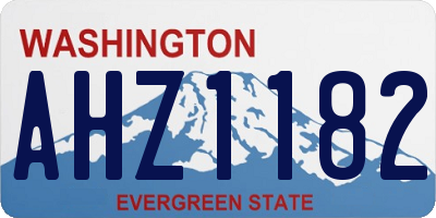 WA license plate AHZ1182