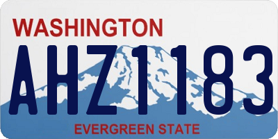 WA license plate AHZ1183