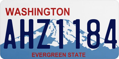 WA license plate AHZ1184