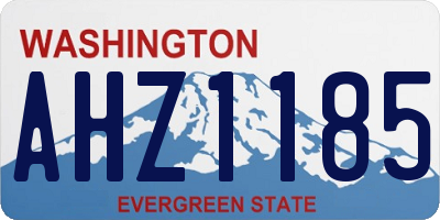 WA license plate AHZ1185
