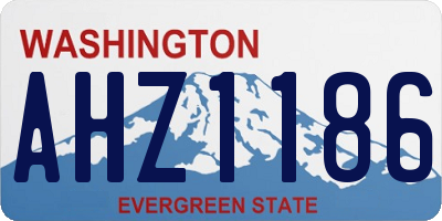 WA license plate AHZ1186