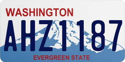 WA license plate AHZ1187