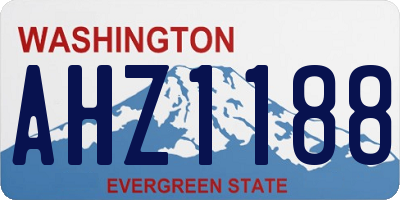 WA license plate AHZ1188