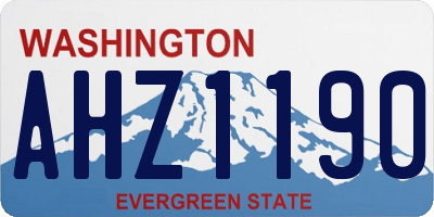 WA license plate AHZ1190