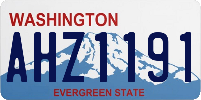 WA license plate AHZ1191