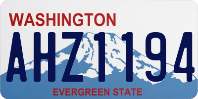 WA license plate AHZ1194