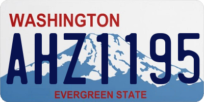 WA license plate AHZ1195