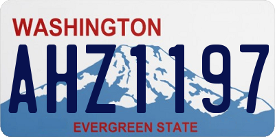 WA license plate AHZ1197