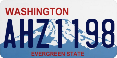 WA license plate AHZ1198