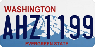WA license plate AHZ1199