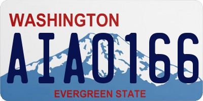 WA license plate AIA0166