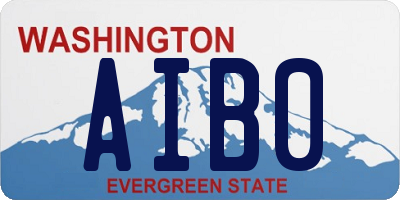 WA license plate AIB0