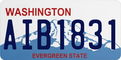 WA license plate AIB1831
