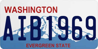 WA license plate AIB1969