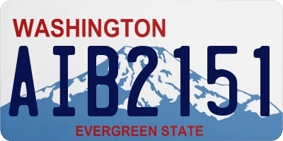 WA license plate AIB2151