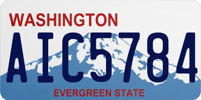 WA license plate AIC5784