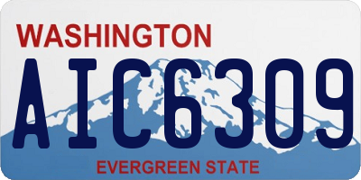 WA license plate AIC6309