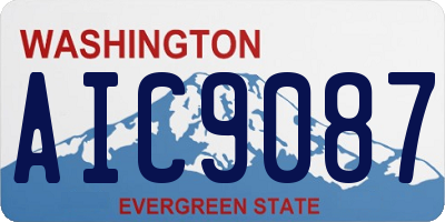 WA license plate AIC9087