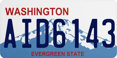 WA license plate AID6143