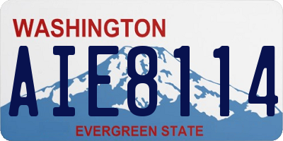 WA license plate AIE8114