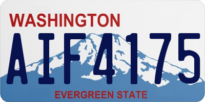 WA license plate AIF4175