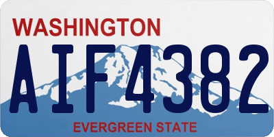 WA license plate AIF4382