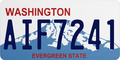WA license plate AIF7241