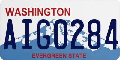 WA license plate AIG0284