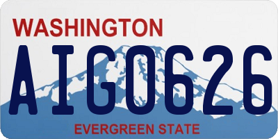 WA license plate AIG0626