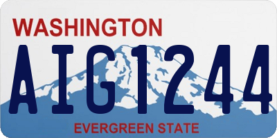 WA license plate AIG1244