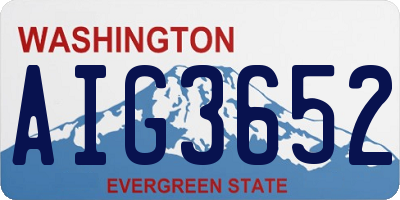 WA license plate AIG3652