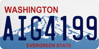 WA license plate AIG4199