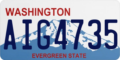 WA license plate AIG4735