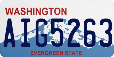 WA license plate AIG5263