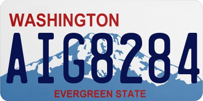 WA license plate AIG8284