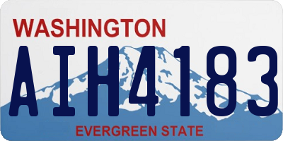 WA license plate AIH4183