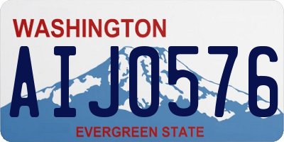 WA license plate AIJ0576