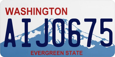 WA license plate AIJ0675