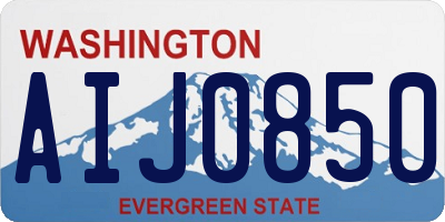 WA license plate AIJ0850