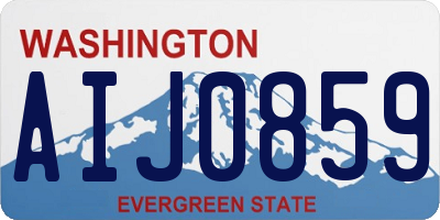 WA license plate AIJ0859