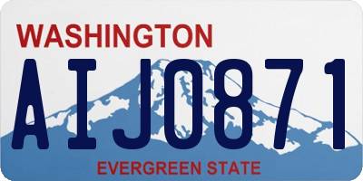 WA license plate AIJ0871