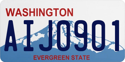 WA license plate AIJ0901