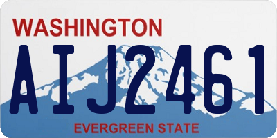 WA license plate AIJ2461