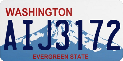 WA license plate AIJ3172