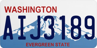 WA license plate AIJ3189
