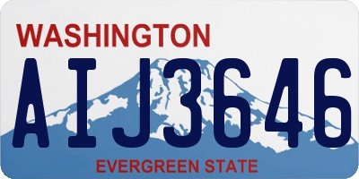 WA license plate AIJ3646
