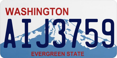 WA license plate AIJ3759