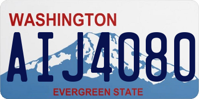 WA license plate AIJ4080
